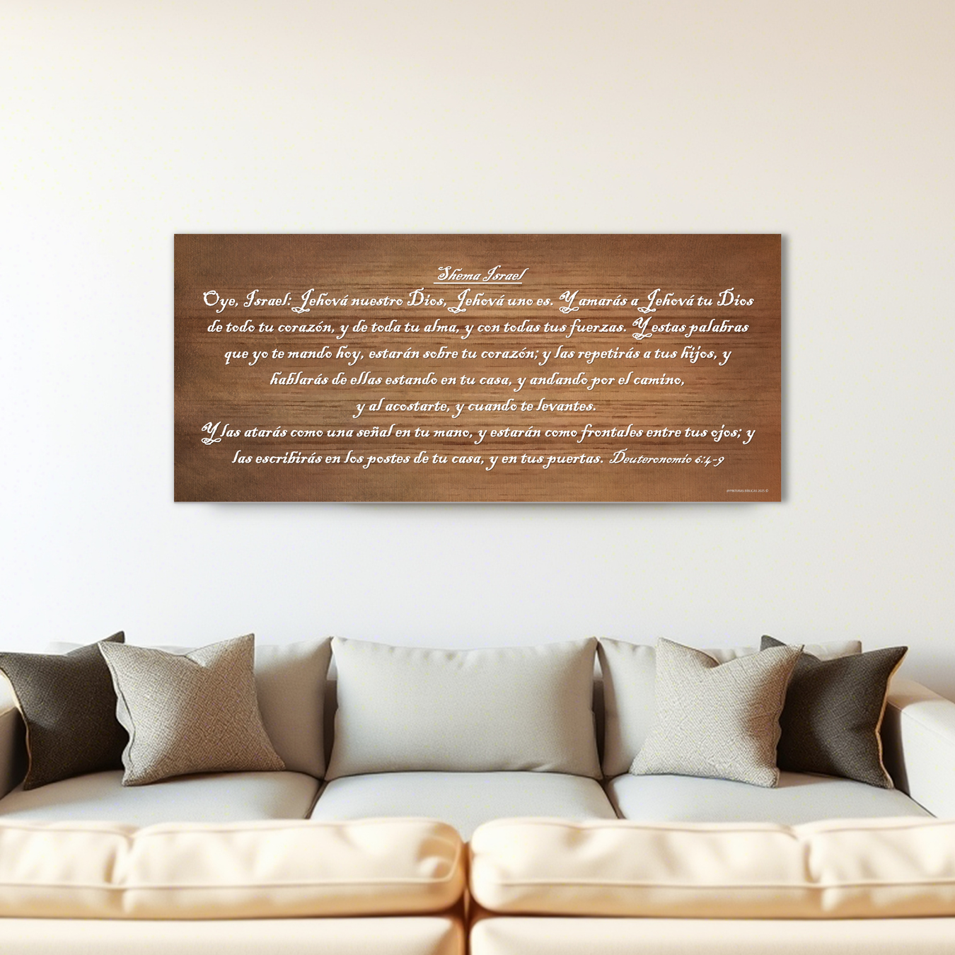 Shema estilo óleo muro 87x38 cms.