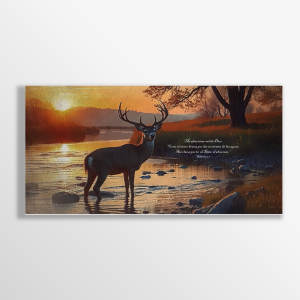 Como el ciervo brama estilo óleo 200x100 cms.