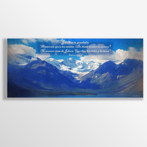 Alzaré mis ojos a los montes estilo óleo 87x38 cms.