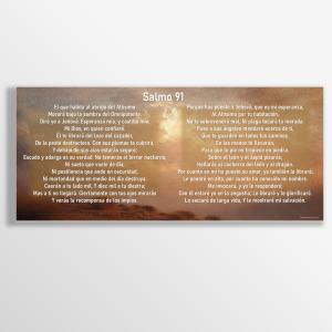 Salmo 91 estilo óleo 87x38 cms.