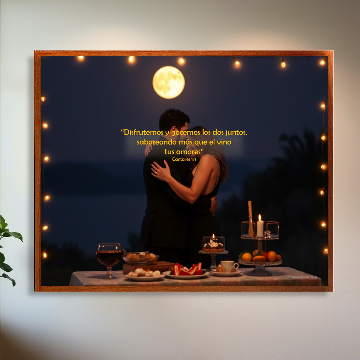 Disfrutemos y gocemos los dos juntos cuadro vidrio HD 50x40 cms.