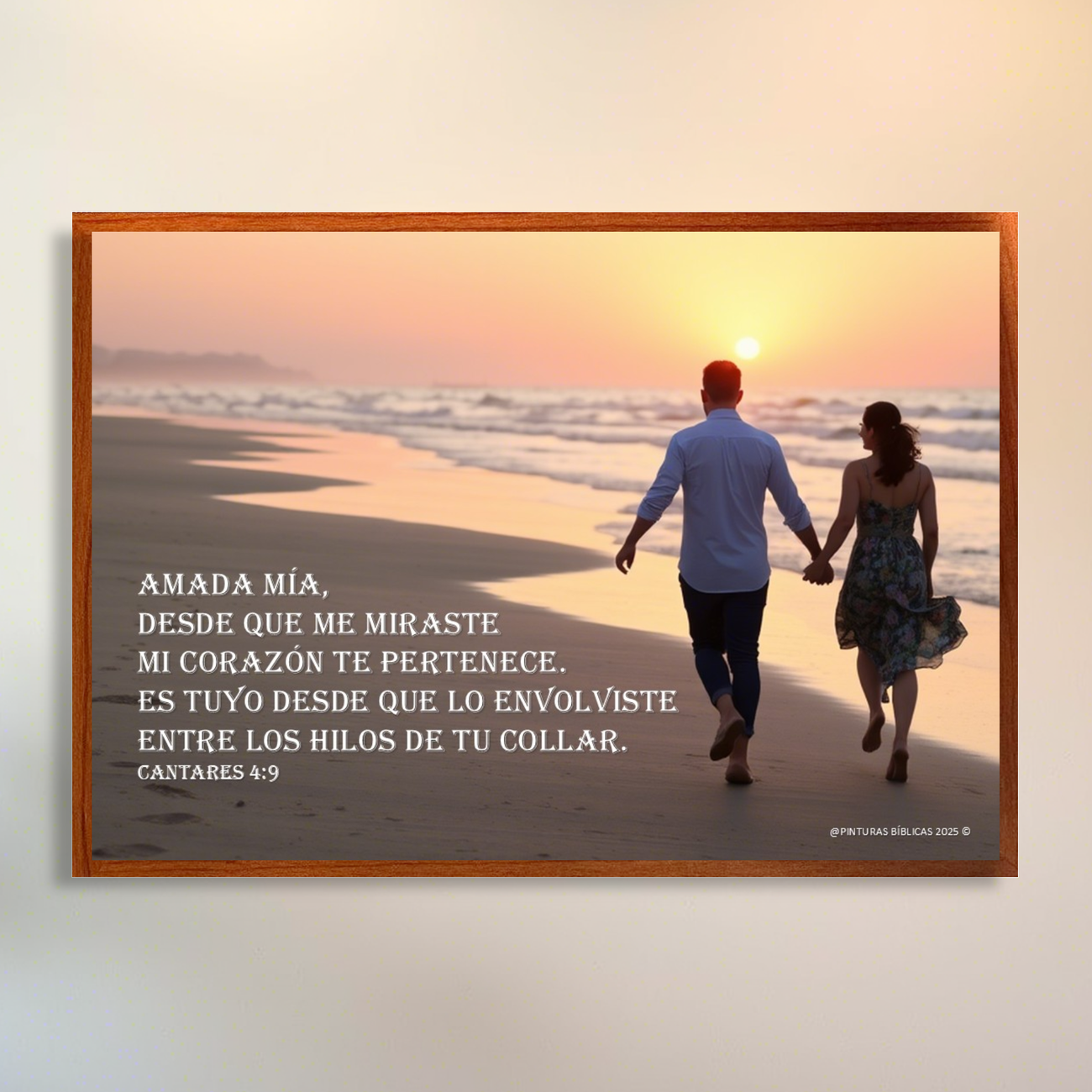 Amada mía cuadro vidrio HD 29,7x21 cms.