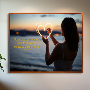 Sobre toda cosa guardada cuadro vidrio HD 50x40 cms.