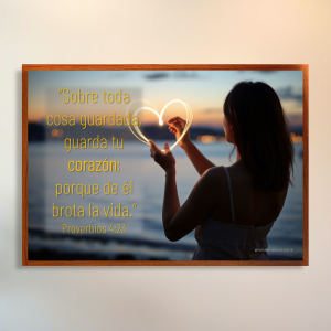 Sobre toda cosa guardada cuadro vidrio HD 29,7x21 cms.