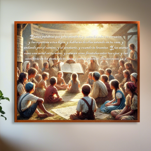 Shema a los hijos cuadro vidrio HD 50x40 cms.