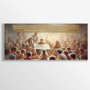 Shema a los hijos estilo óleo 87x38 cms.