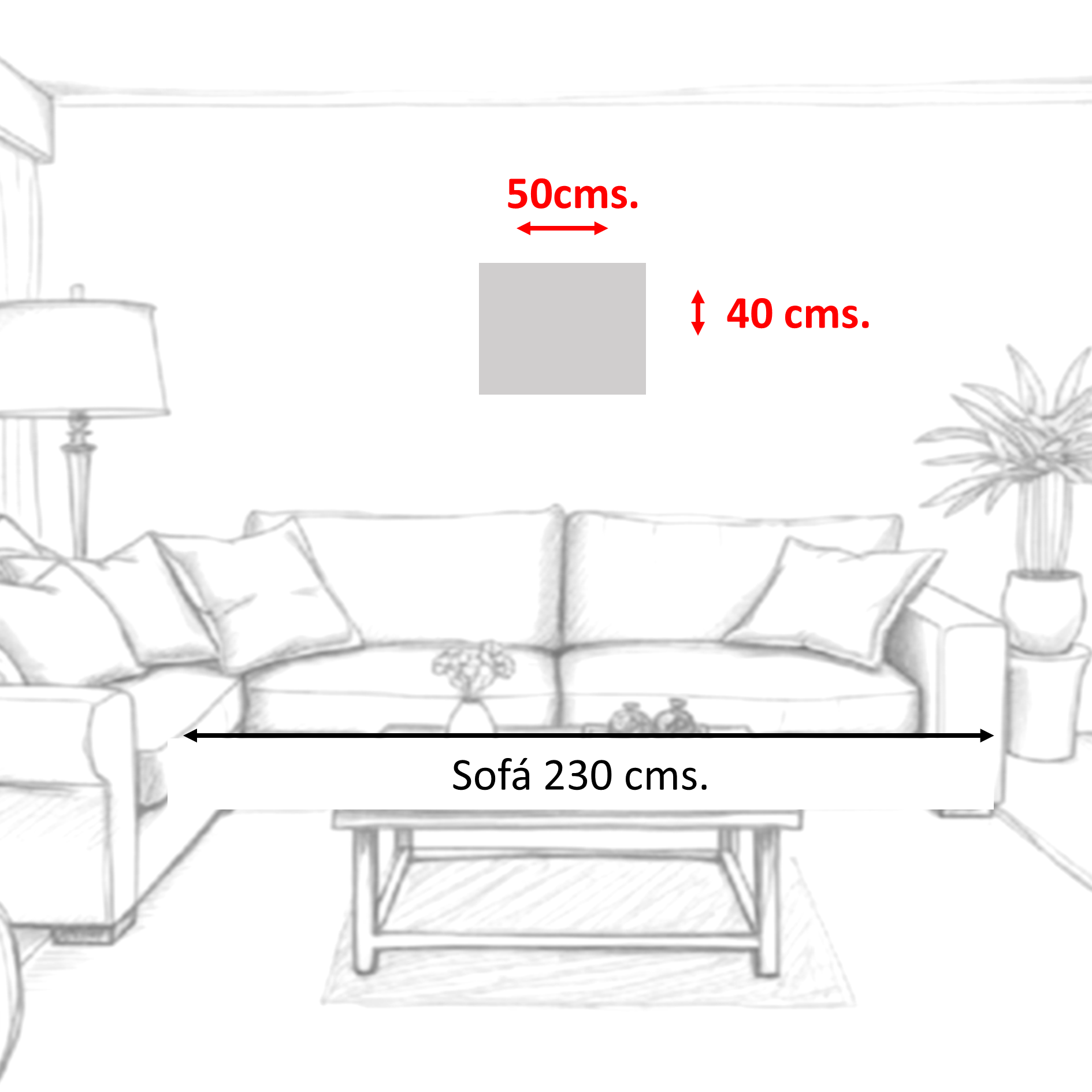 Perspectiva estilo cuadro 50x40 cms.