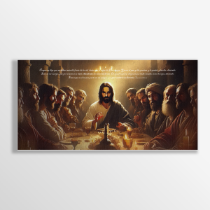 La cena del Señor estilo óleo 200x100 cms.
