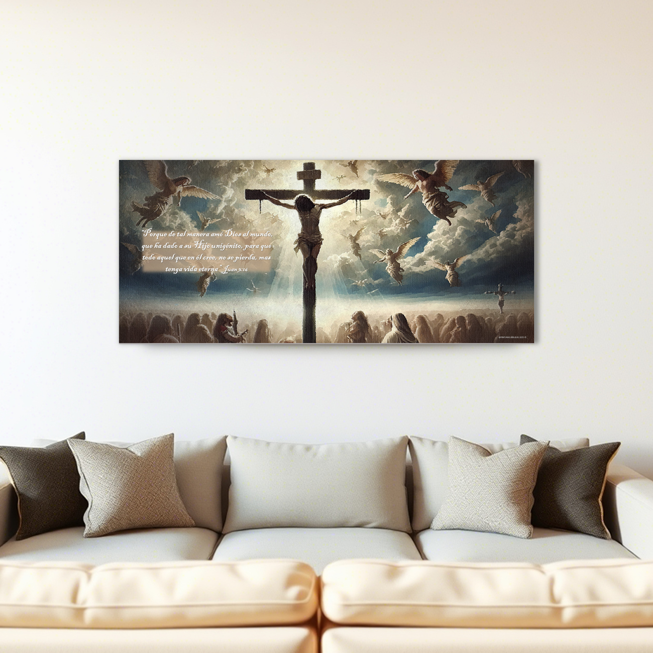 Porque de tal manera estilo óleo 87x38 cms. pared