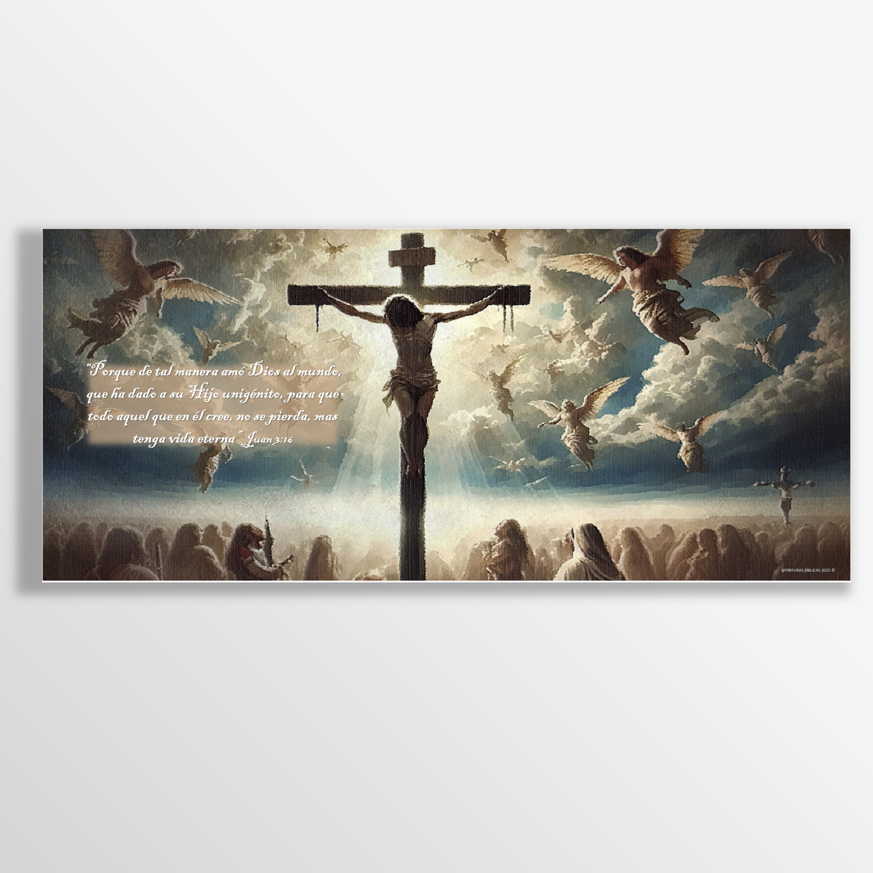 Porque de tal manera estilo óleo 87x38 cms.